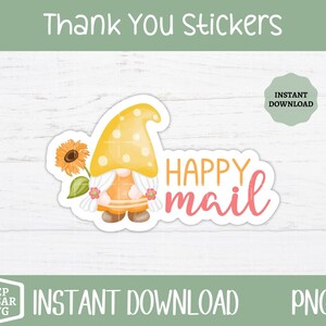 Thank You For Your Order PNG, Thank You Stickers PNG, Happy Mail Stickers For Small Business, Personalized Sticker