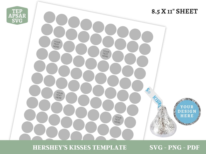Hershey Kisses Blank Template 0 16oz Hershey Kiss Sticker Label