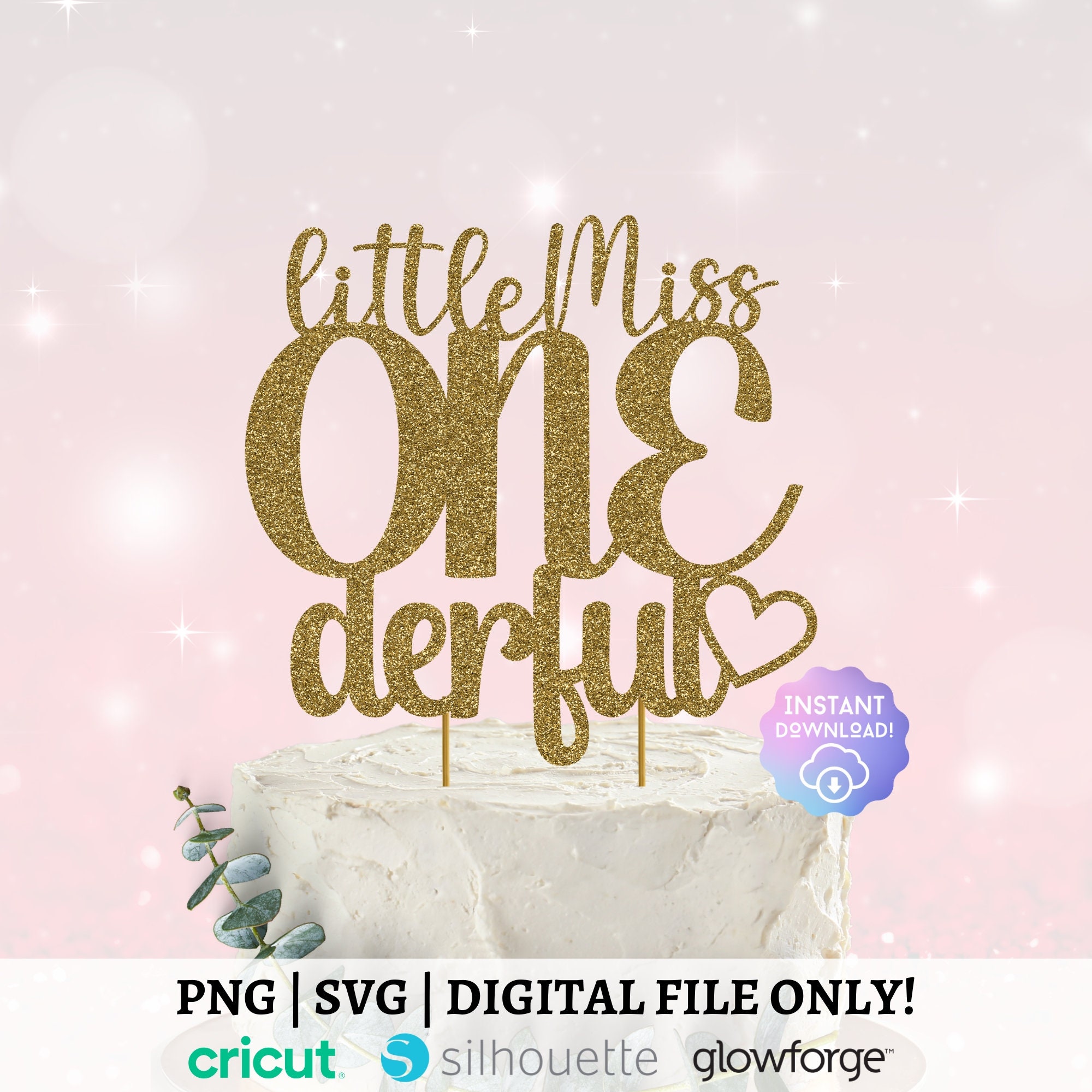 Little Miss Onederful SVG, Miss Wonderful Svg, Birthday Cake Topper ...