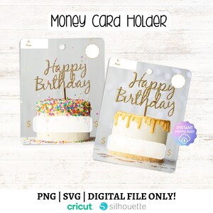 Carta di denaro, porta soldi astuccio per balsamo per le labbra, design PNG di buon compleanno, design del modello di astuccio per balsamo per le labbra fai da te