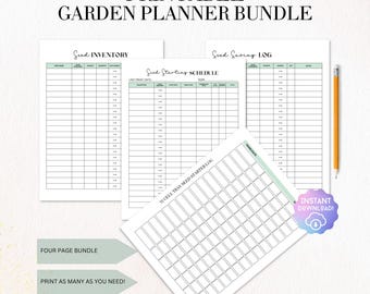 Seed Starting Planner: Garden Schedule & Inventory (Digital Download)