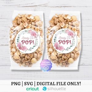 すぐに使えるテンプレート、ベビーシャワーの招待状、すぐに使えるステッカー、デジタルカットファイル POP03