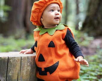 Costume de citrouille de bébé, tenue de patch de citrouille, chemise de citrouille, tenue de citrouille, bébé fille Halloween, bébé garçon Halloween, enfants Halloween