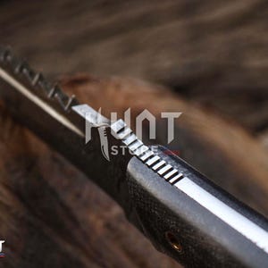 Espadas increíbles, espada maestra artesanal de caza de acero de Damasco, regalo perfecto para aniversarios, cumpleaños y padrinos de boda. imagen 8