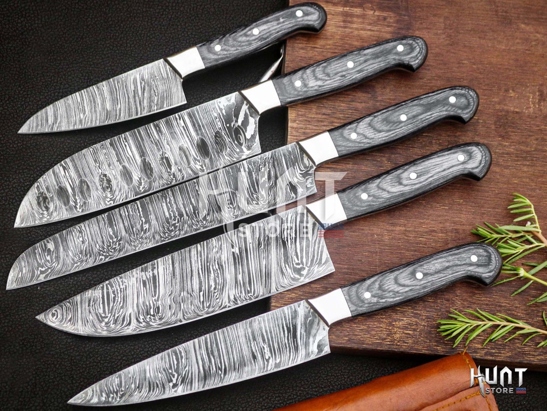 Hand Chef's Knives Set Chef Knife Set Handmade Etsy