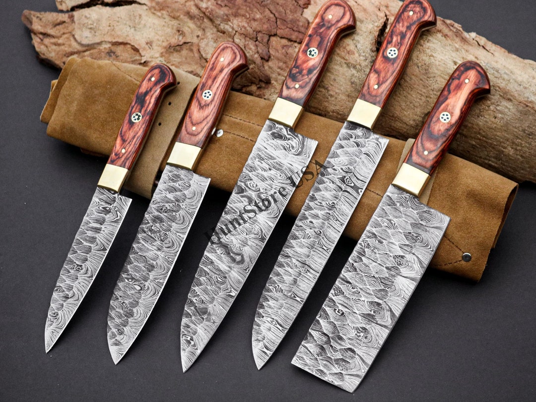Hand Chef's Knives Set Chef Knife Set Handmade Etsy