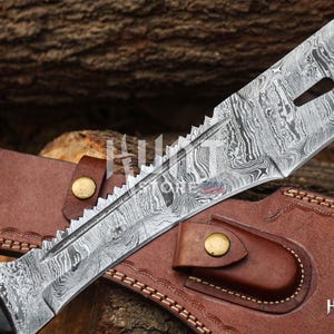 Espadas increíbles, espada maestra artesanal de caza de acero de Damasco, regalo perfecto para aniversarios, cumpleaños y padrinos de boda. imagen 6