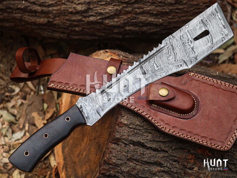 Espadas increíbles, espada maestra artesanal de caza de acero de Damasco, regalo perfecto para aniversarios, cumpleaños y padrinos de boda. imagen 1