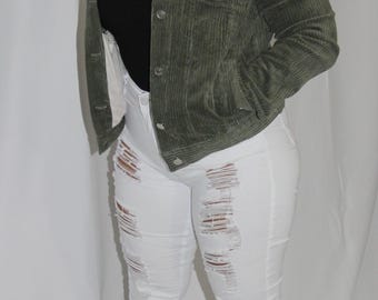 Green corduroy jacket