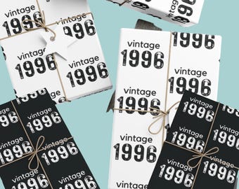 Funny 30th Birthday Wrapping Paper Roll, 30 Wrapping Paper, 1996 Year Gift Wrap, 30th Birthday Gift for Him or Her, 30th Gift Wrapping Paper