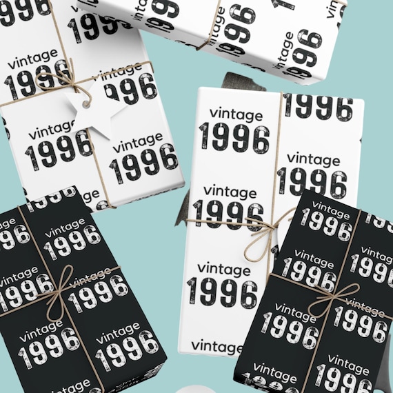 Funny 30th Birthday Wrapping Paper Roll, 30 Wrapping Paper, 1996 Year Gift Wrap, 30th Birthday Gift for Him or Her, 30th Gift Wrapping Paper