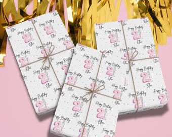 Personalized 21st Birthday Wrapping Paper, 21 Wrapping Paper with Name, Custom 21st Birthday Gift Wrap with Champagne Bottle and Name