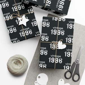 Funny 30th Birthday Wrapping Paper Roll, 30 Wrapping Paper, 1996 Year Gift Wrap, 30th Birthday Gift for Him or Her, 30th Gift Wrapping Paper image 4