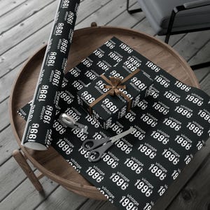 Funny 30th Birthday Wrapping Paper Roll, 30 Wrapping Paper, 1996 Year Gift Wrap, 30th Birthday Gift for Him or Her, 30th Gift Wrapping Paper image 5