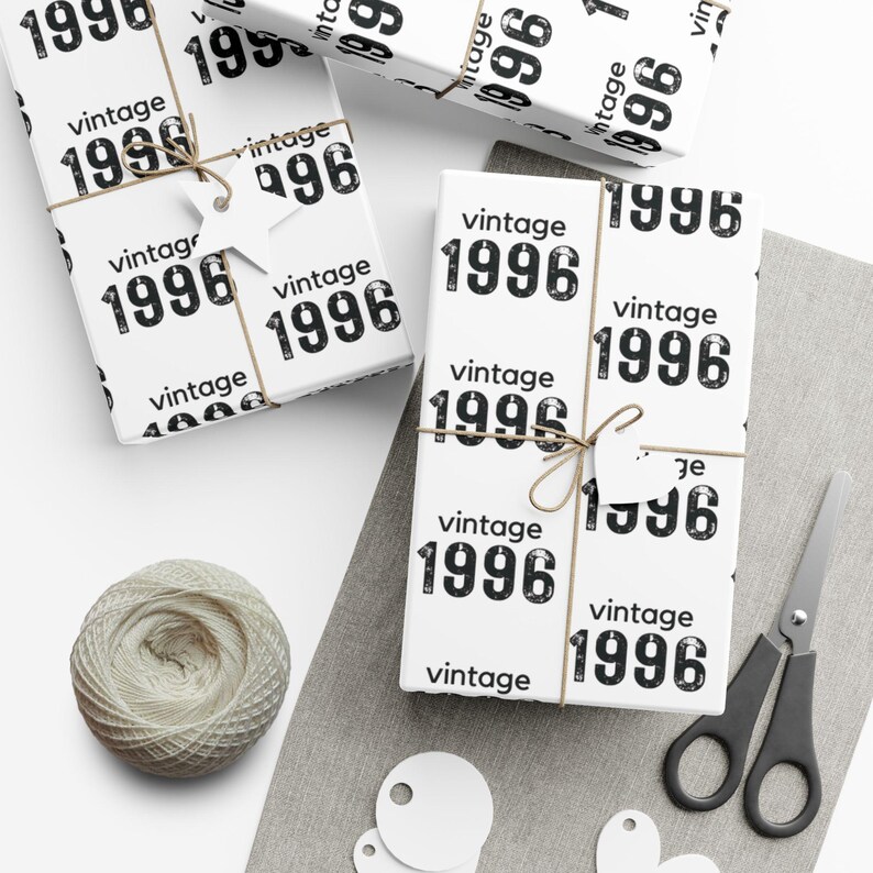 Funny 30th Birthday Wrapping Paper Roll, 30 Wrapping Paper, 1996 Year Gift Wrap, 30th Birthday Gift for Him or Her, 30th Gift Wrapping Paper image 2