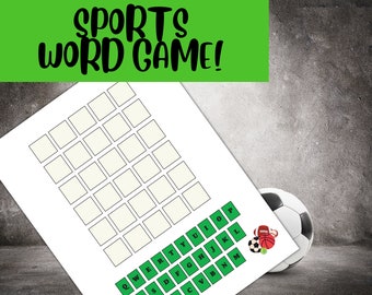 Sports Mania: A Fun and Challenging Word Game for Sports Lovers! | Sports Word Trivia Game | Sports Games | Printable Games | Sports Gift
