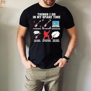 Lustiges Bass Spieler Shirt, Dinge, die ich in meiner Freizeit spiele Bass Gitarren Shirt, Schauen Sie sich Bass Gitarren Shirt, Vintage Bass Spieler Sweatshirt an
