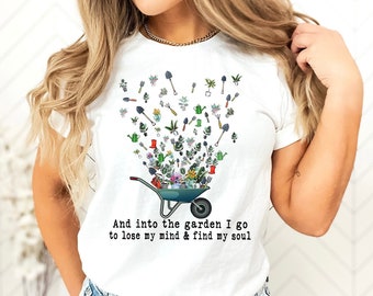 Vintage Gartenliebhaber Shirt Lustige Gartenliebe Shirt Pflanzenliebhaber Geschenk Und in den Garten gehe ich, um Shirt Gartenarbeit Geschenkidee zu verlieren