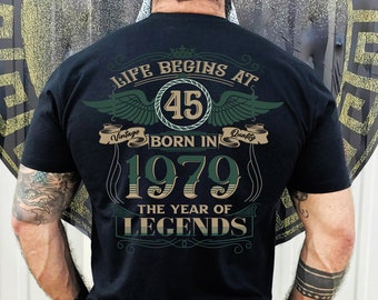 Established 1979 T Shirt - Roman Numerals Soft Cotton Tshirt or