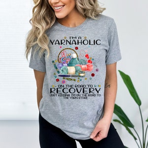 I'm A Yarnaholic T-Shirt Funny Crochet Lover Gift Women I'm A Yarnaholic T-Shirt Funny Crochet Lover Gift Women