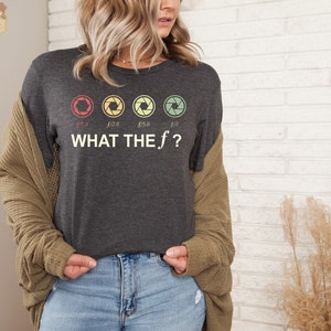 Vintage fotografie liefde shirt grappig fotograaf shirt fotograaf cadeau What The F shirt Take Photo Lover shirt retro camera liefde shirt