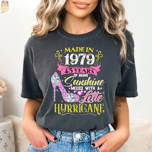 Vintage 1979 46th Birthday Day Shirt Were Born In 1979 Gifts For Woman Made In 1979 46 Years Of Being Sunshine Shirt 46th For Mom Gifts