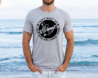 Funny Bass Player Shirt, That's What I Do I Play Bass And I Know Things Shirt, Funny Play Bass Shirt, Vintage Bass Player Sweatshirt