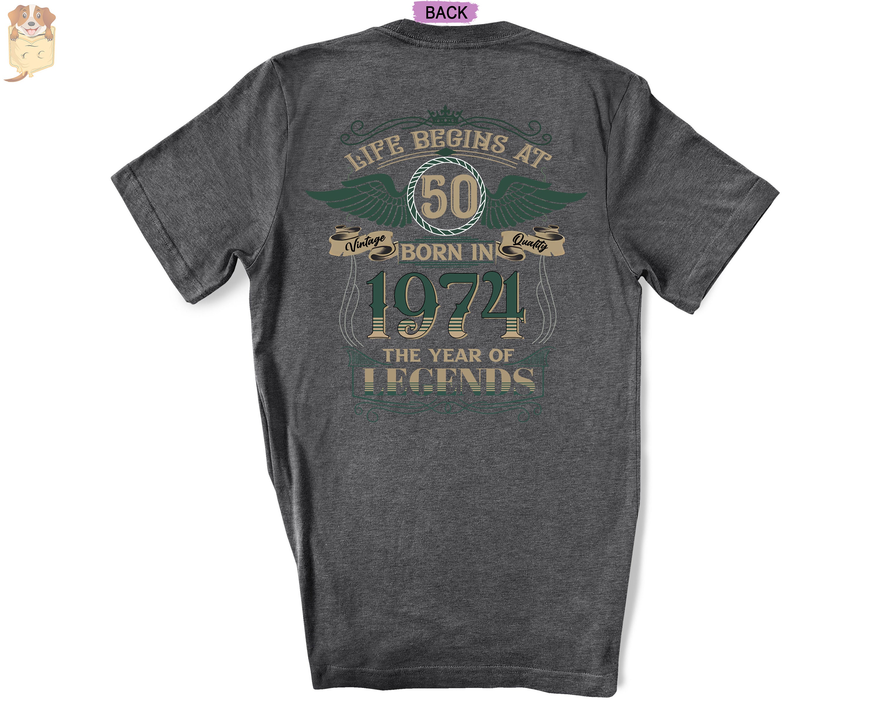 1974 Vintage 51st Birthday Shirt For Men | Custom Year Birthday Gift Idea, Retro Design