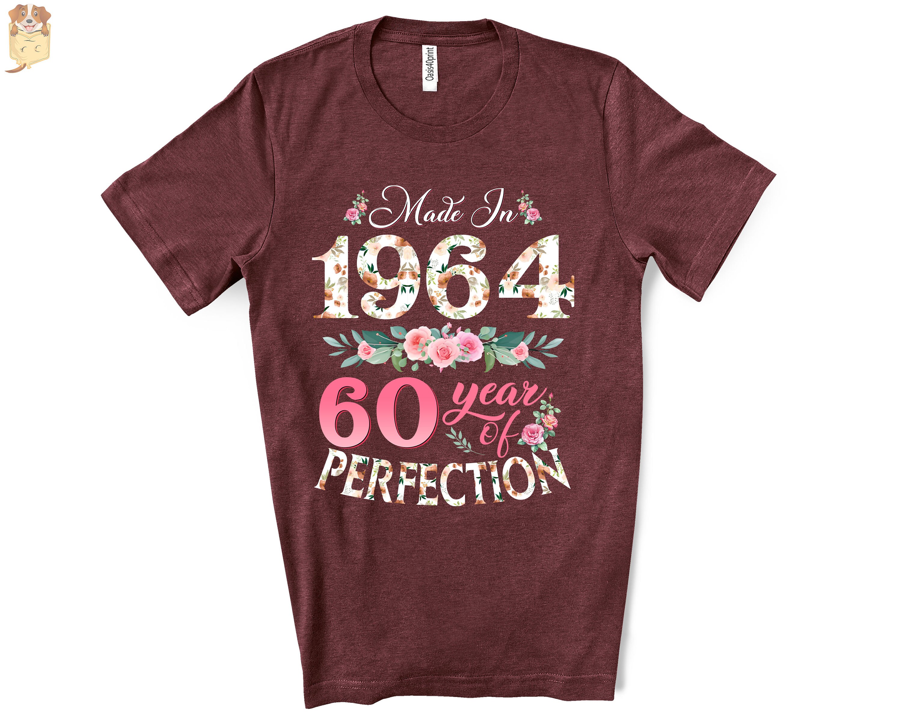 61st Birthday Shirt For Men - Vintage 1964 Top Notch Perfection Gift Tee