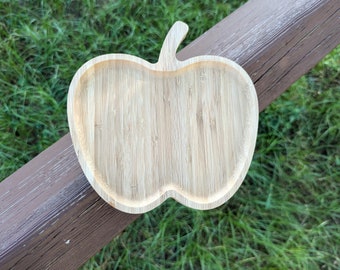 Upcycled Bamboo Apple Tray, Desk Organizer, Teacher Gift