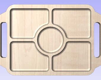 Handled Serving Tray | Digital File | SVG DXF | Laser Cutting | CNC Ready