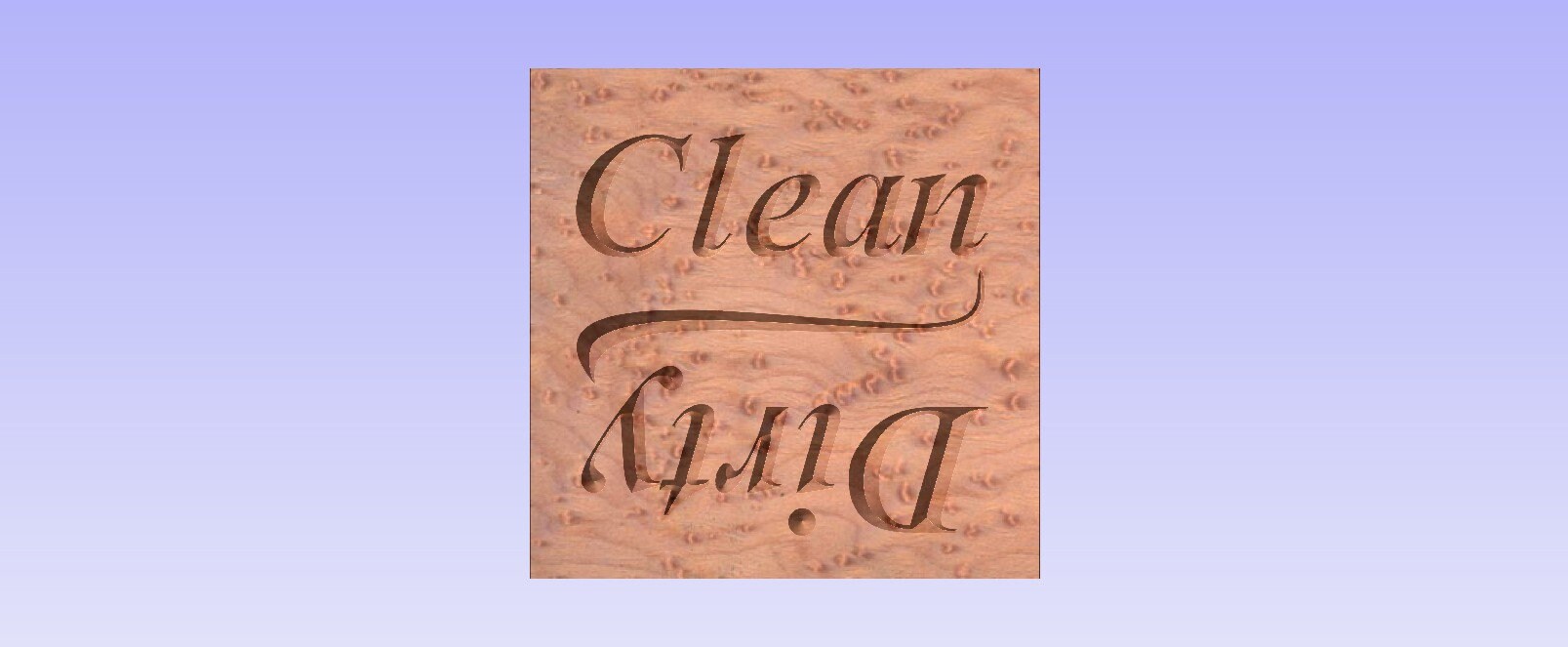 Clean Dirty Dishwasher Sign Digital File SVG DXF Laser Cutting Cnc