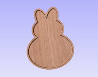 Easter Bunny Tray SVG File: Laser Cut, CNC Ready (Digital File)