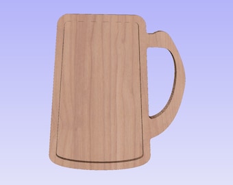 Beer Mug (No Foam) | Digital File | SVG DXF | Laser Cutting | CnC Ready