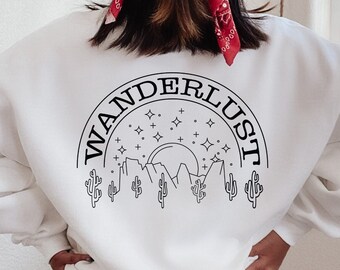 Wanderlust SVG | Wanderer Shirt SVG | Cactus Desert SVG | Travel Svg | Svg Cricut Files | Svg Files | Digital Files