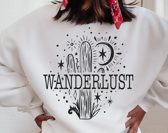 Wanderlust SVG | Wanderer Shirt SVG | Cactus Desert SVG | Travel Svg | Svg Cricut Files | Svg Files | Digital Files