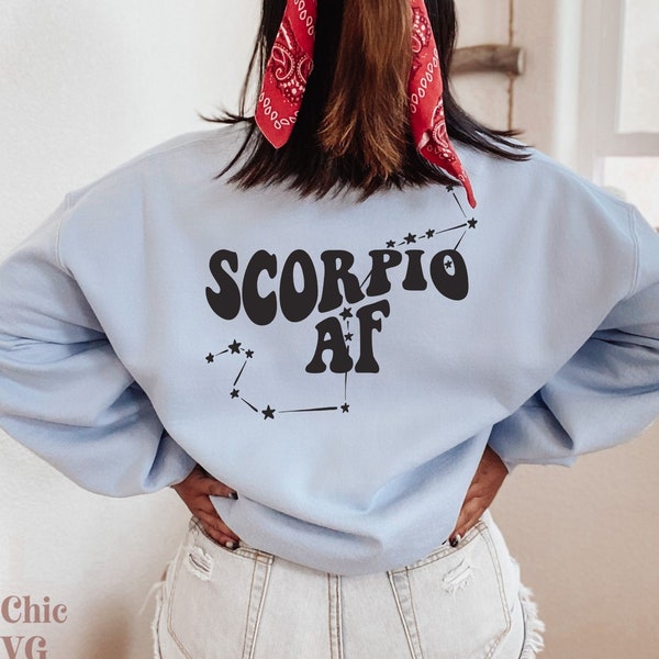 Scorpio AF SVG | Scorpio Zodiac Sign Shirt svg | Astrology SVG | Trendy Svg | Svg Cricut Files| Digital File