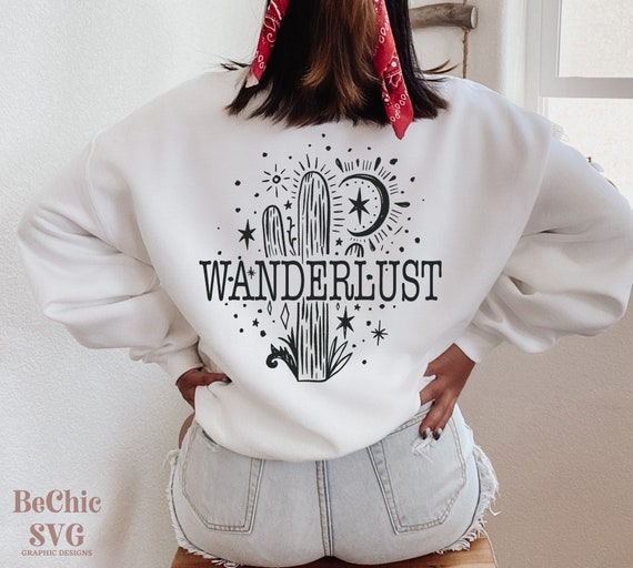 Wanderlust SVG | Wanderer Shirt SVG | Cactus Desert SVG | Travel Svg | Svg Cricut Files | Svg Files | Digital Files