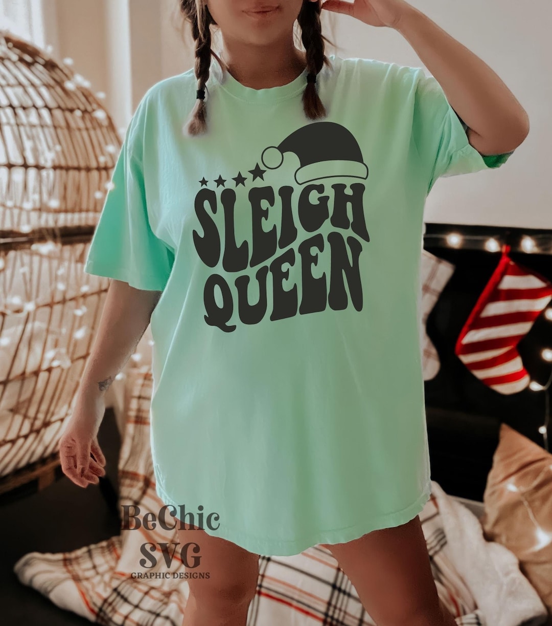Sleigh Queen SVG Sleigh Queen Shirt SVG Christmas Svg Svg Cricut Files