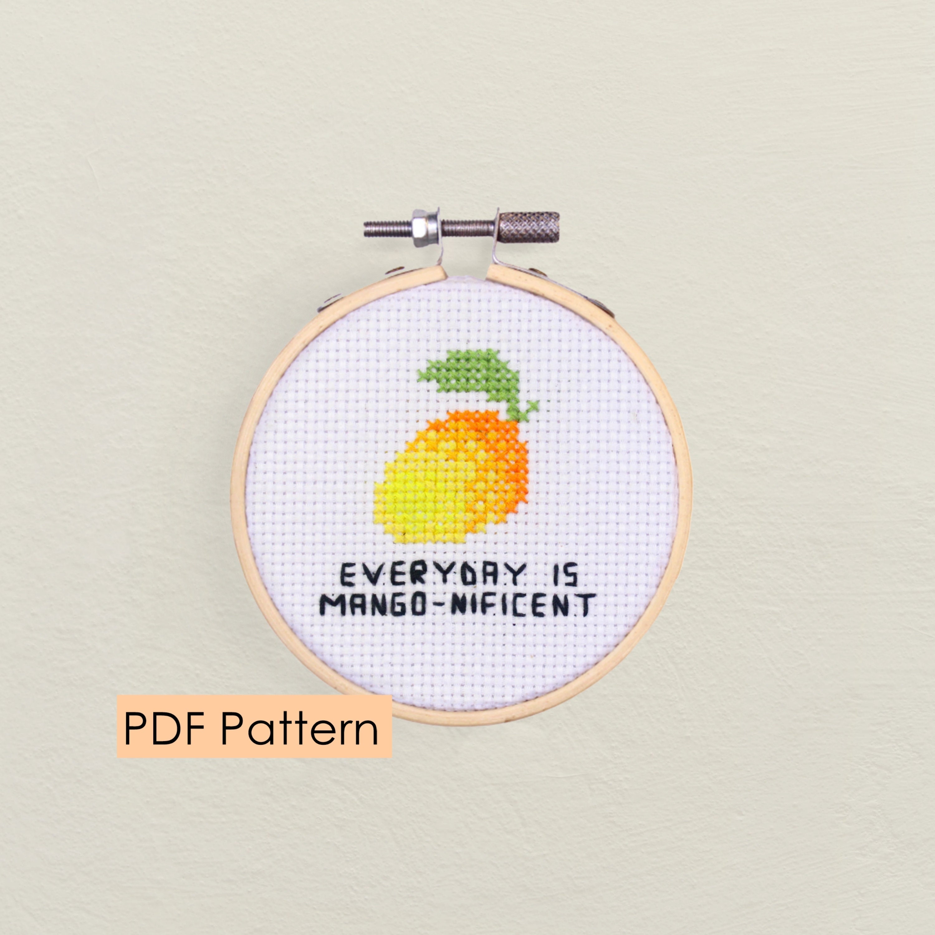 Mango Pun Cross Stitch Pattern - Fruit Pixel Art (PDF Pattern) - Etsy