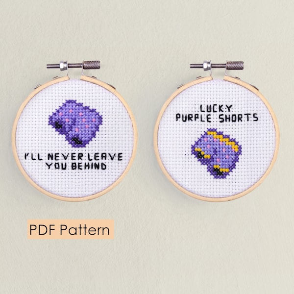 Stardew Valley Lucky Purple Shorts Cross stitch pattern - PDF Download - stardew - lucky purple shorts - funny mayor lewis