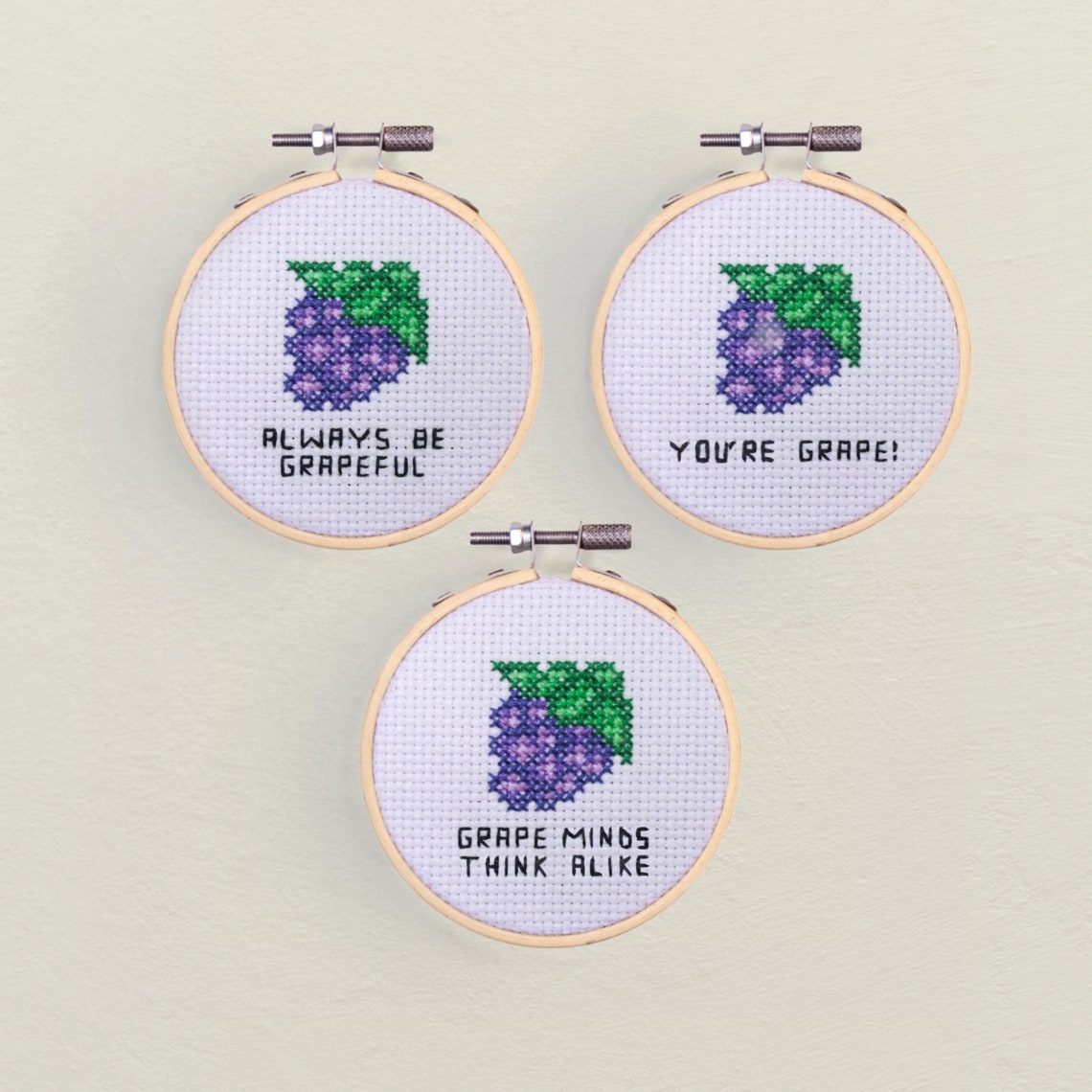 Grapes Cross Stitch Pattern PDF Bundle Customized Name PDF Etsy