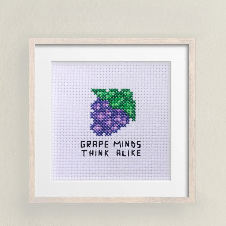 Grapes Cross Stitch Pattern PDF Bundle Customized Name PDF Etsy