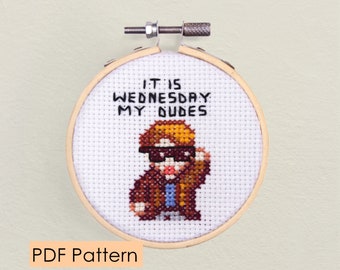 Patrón de punto de cruz Pierre de Stardew Valley: Diseño para principiantes (Descarga en PDF)