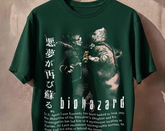 BIOHAZARD Symphony of Legacy Tシャツ XL T Shirt Vintage, Japanese Videogame Short Shirt ,washed Tshirt