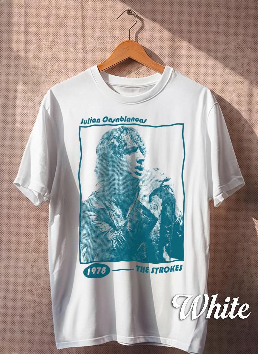 Vintage Style Julian Casablancas 90s T-shirt, Gift for Woman and