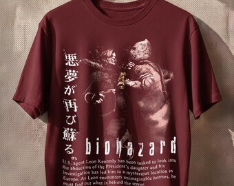 BIOHAZARD Symphony of Legacy Tシャツ XL T Shirt Vintage, Japanese Videogame Short Shirt ,washed Tshirt