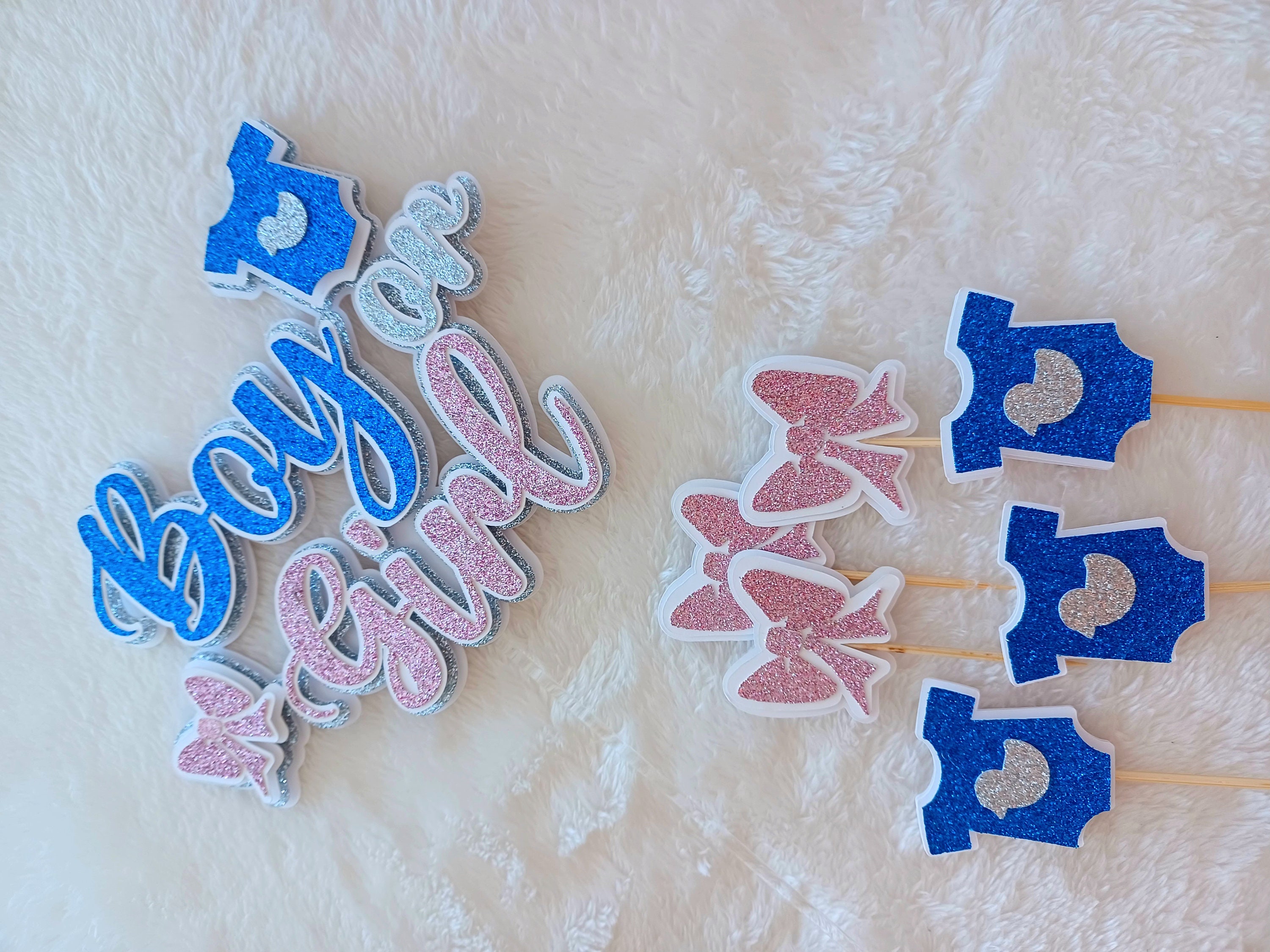 Gender Reveal Cake Topper. Boy or Girl Cake Topper Cupcake Etsy Canada