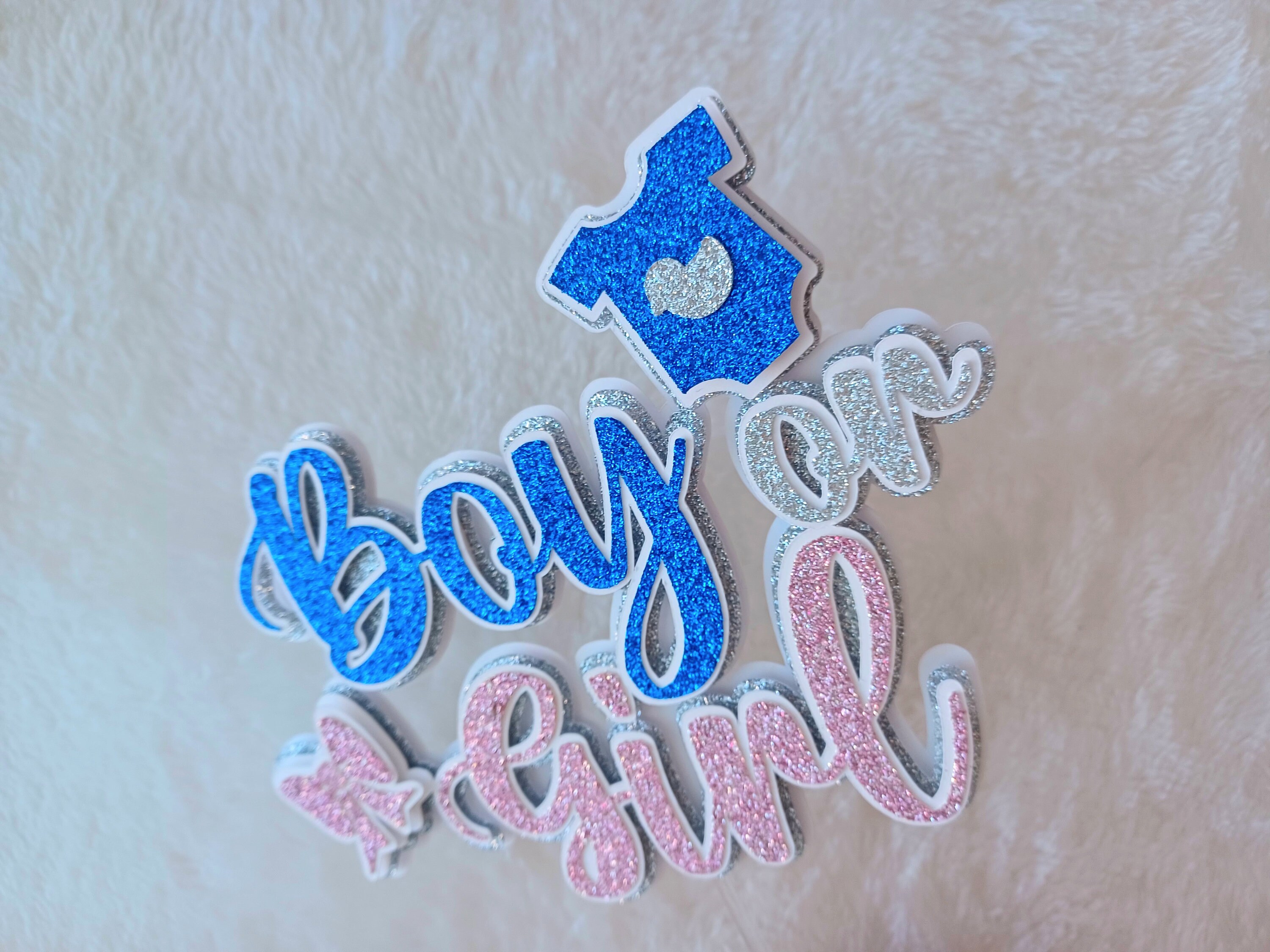 Gender Reveal Cake Topper. Boy or Girl Cake Topper Cupcake Etsy Canada