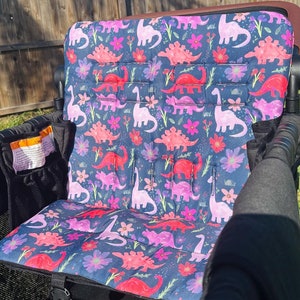 Lila Dinosaurier-Sitzbezüge für die Wonderfold Keenz Rainbow Baby Vyoo Joymor Wagon Kinderwagen